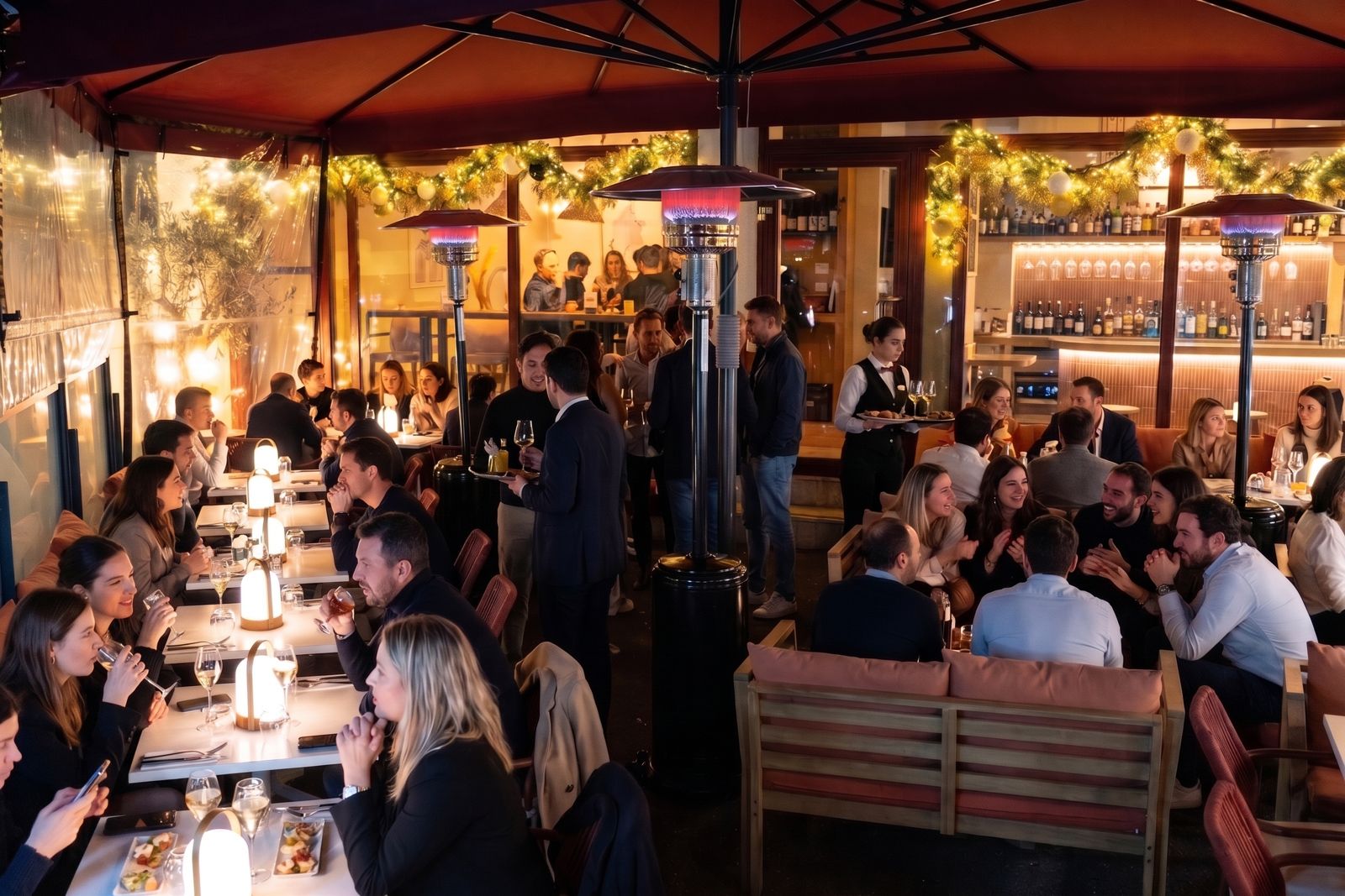 Soirée d'entreprise sur la terrasse de La Pagaille